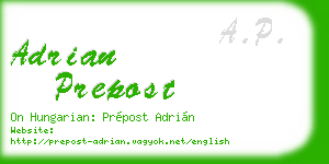 adrian prepost business card