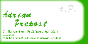 adrian prepost business card